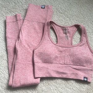 Ryderwear XS Ribbed pink set